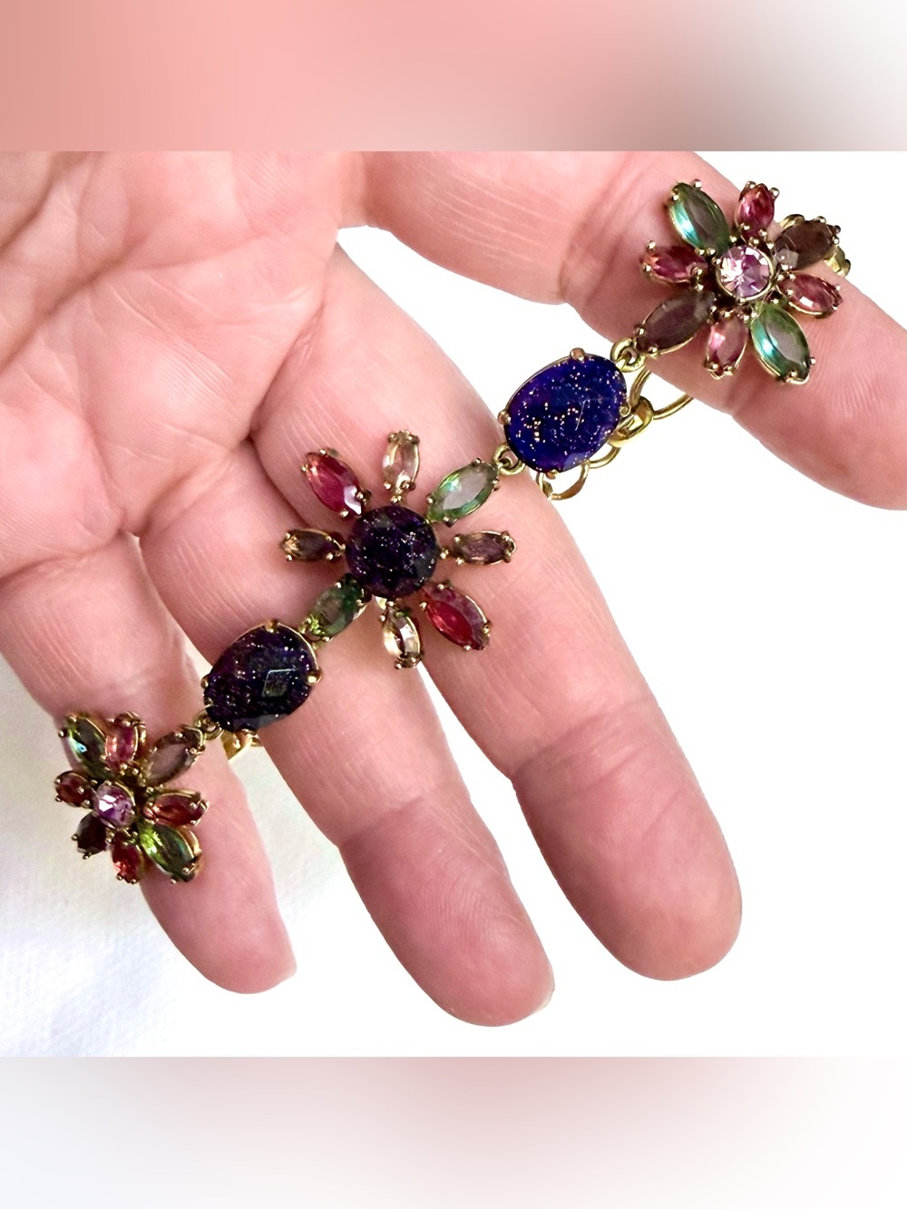 Kate Spade Goldtone Floral Crystal motif Bracelet - Picture 2 of 4